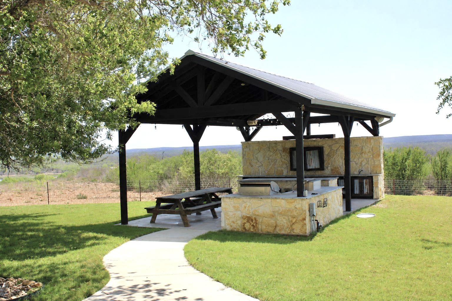 Outdoor BBQ pavilion